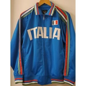 GHAST Track Jacket ITALIA Front M Royal Blue White Red Green Stripes Full Zipper